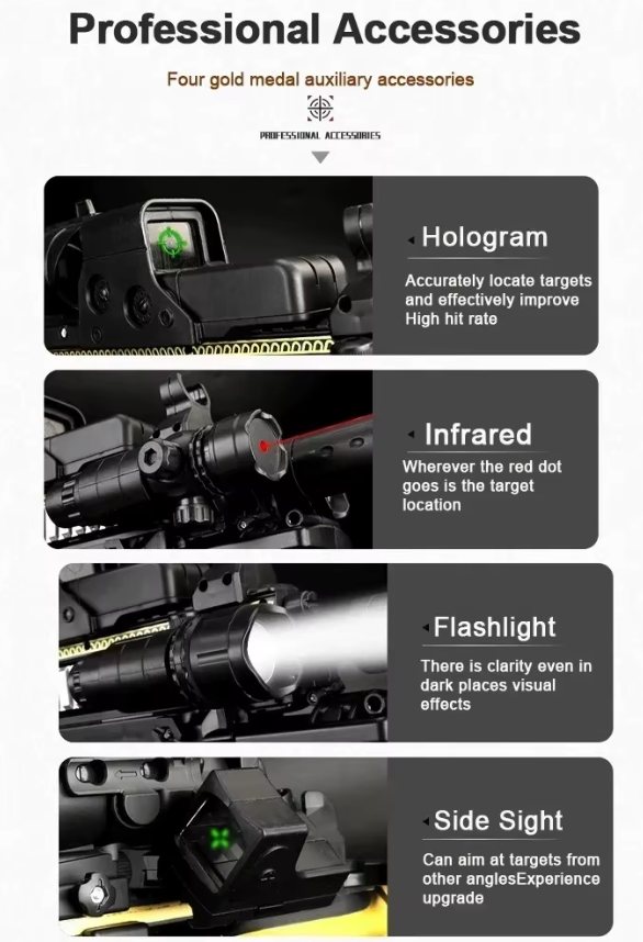Electric M416 Toy Gun Automatic Gel Bullet Blaster Children Toys Outdoor Game AirSoft Sniper Rifle Splatter Gun Weapon For Boy