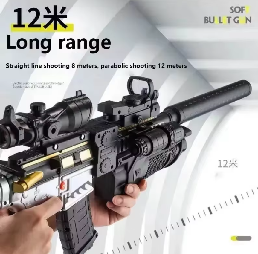 Electric M416 Toy Gun Automatic Gel Bullet Blaster Children Toys Outdoor Game AirSoft Sniper Rifle Splatter Gun Weapon For Boy