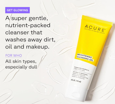 ACURE برائٹننگ کلینزنگ جیل (118ml) (100% اصل)