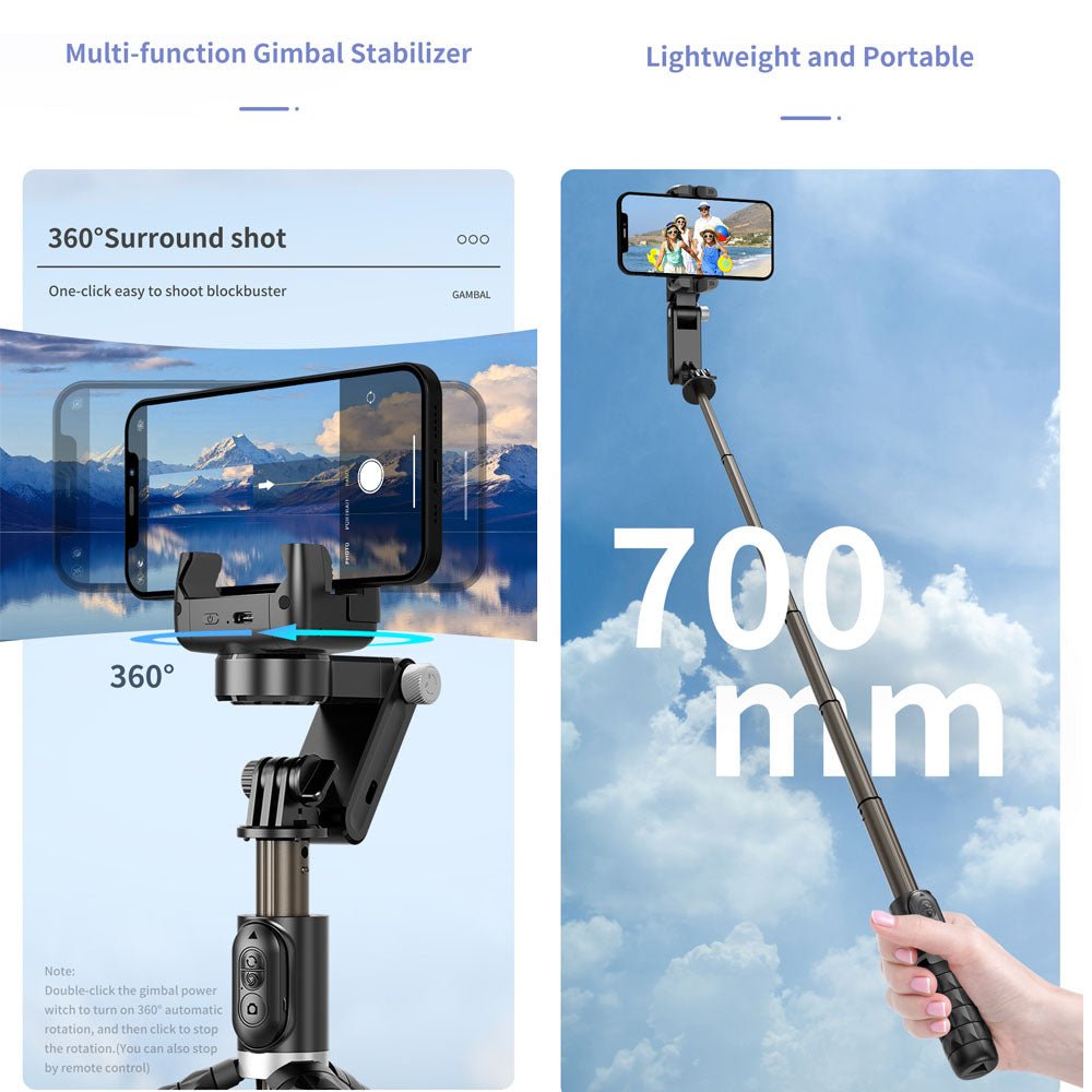 3 - Axis Gimbal Stabilizer for Smartphone Foldable Handheld Phone Video Record Vlog Anti - Shake Stabilizer - DWS MART