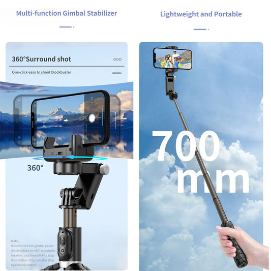 3 - Axis Gimbal Stabilizer for Smartphone Foldable Handheld Phone Video Record Vlog Anti - Shake Stabilizer - DWS MART