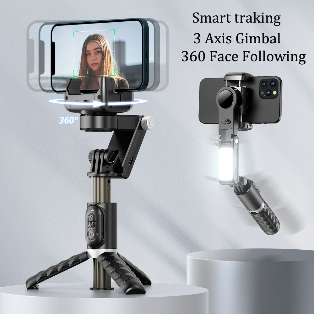 3 - Axis Gimbal Stabilizer for Smartphone Foldable Handheld Phone Video Record Vlog Anti - Shake Stabilizer - DWS MART