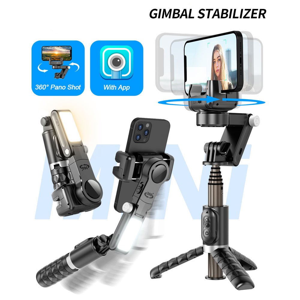 3 - Axis Gimbal Stabilizer for Smartphone Foldable Handheld Phone Video Record Vlog Anti - Shake Stabilizer - DWS MART