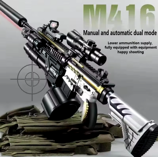 Electric M416 Toy Gun Automatic Gel Bullet Blaster Children Toys Outdoor Game AirSoft Sniper Rifle Splatter Gun Weapon For Boy