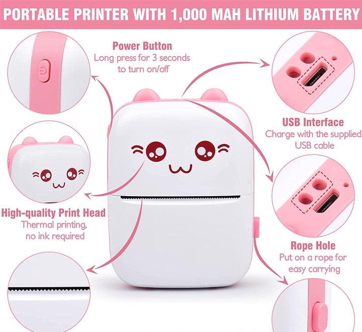 Portable Mini Pocket Printer BT Thermal Printer - DWS MART